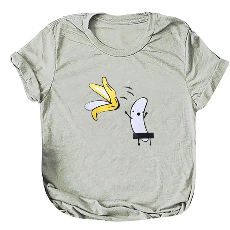Women Girls Summer Roll Up Short Sleeve T-Shirt Cute Cartoon Naked Banana Graphic shirt Casual Funny Loose Tee Tops Streetwear
Women Girls Summer Roll Up Short Sleeve T-Shirt Cute Cartoon Naked Banana Graphic shirt Casual Funny Loose Tee Tops Streetwear