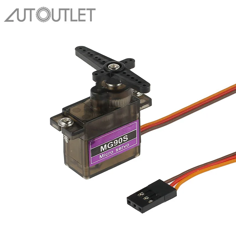 AUTOUTLET Mini 4PCS MG90S Metal Gear Micro Servo for RC 250 450 Helicoper Airplane Car ship Boat Robot All Categories
AUTOUTLET Mini 4PCS MG90S Metal Gear Micro Servo for RC 250 450 Helicoper Airplane Car ship Boat Robot All Categories