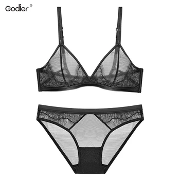 Godier Sexy Lace Transparent Bra lingerie sets Push Up Bra brief set 3/4 cup Underwear embroidery bralette for women Top Vest
Godier Sexy Lace Transparent Bra lingerie sets Push Up Bra brief set 3/4 cup Underwear embroidery bralette for women Top Vest