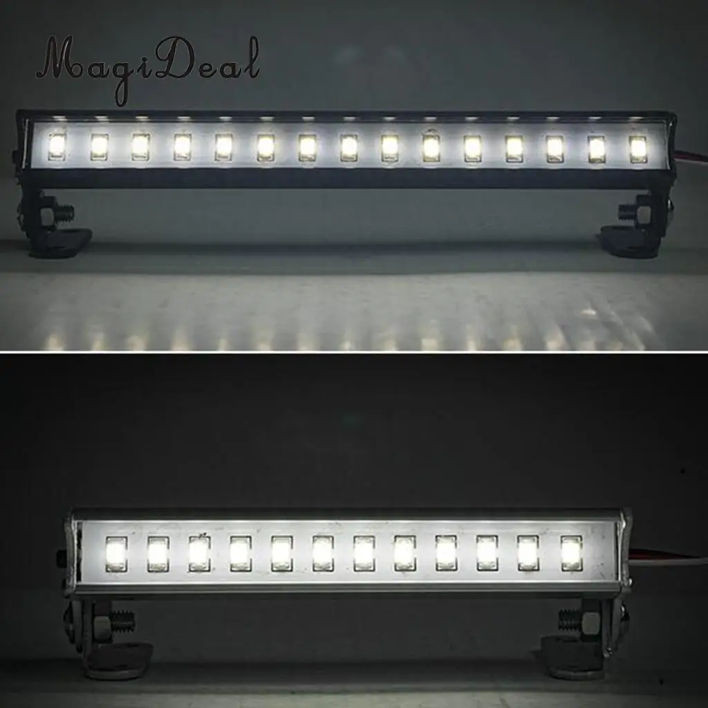 93mm Long 1/12 1/16 Scale RC Car Truck Model 12 Leds Roof Light Bar Headlamp Headlight Bright Waterproof