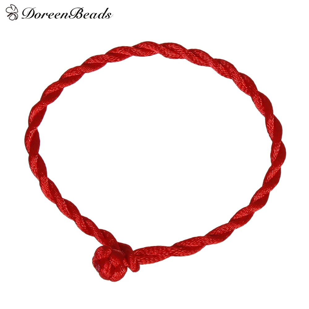 DoreenBeads Polyester Kabbalah Red String Braided Friendship Bracelets Chinese Style About 21cm - 19cm(7 4/8") long, 30 PCs
DoreenBeads Polyester Kabbalah Red String Braided Friendship Bracelets Chinese Style About 21cm - 19cm(7 4/8") long, 30 PCs
