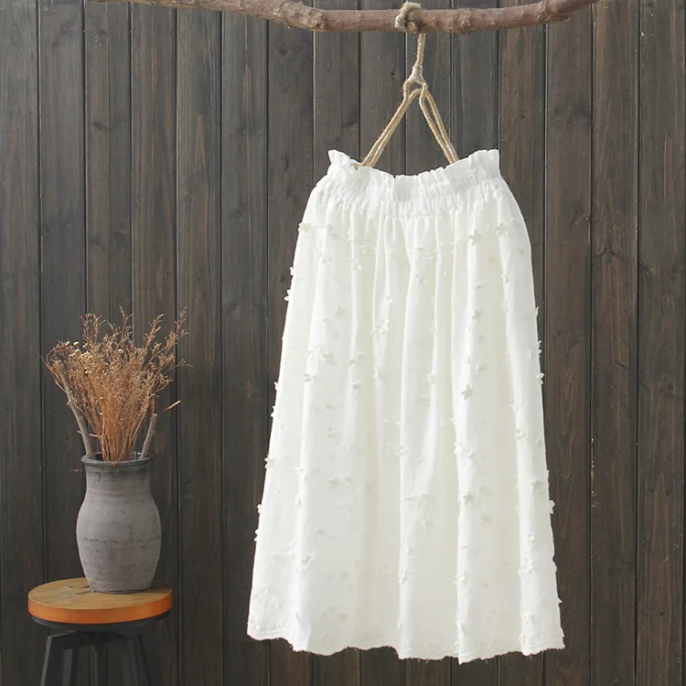KYQIAO faldas mujer moda 2019 women summer autumn Japanese style fresh boho ethnic elastic long white embroidery midi skirt
KYQIAO faldas mujer moda 2019 women summer autumn Japanese style fresh boho ethnic elastic long white embroidery midi skirt