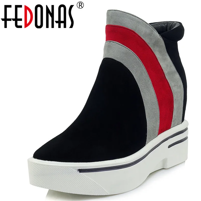 FEDONAS 1Fashion Women Ankle Boots Autumn Winter Suede Leather Wedges High Heels Shoes Pointed Toe Casual Quality Basic Boots
FEDONAS 1Fashion Women Ankle Boots Autumn Winter Suede Leather Wedges High Heels Shoes Pointed Toe Casual Quality Basic Boots