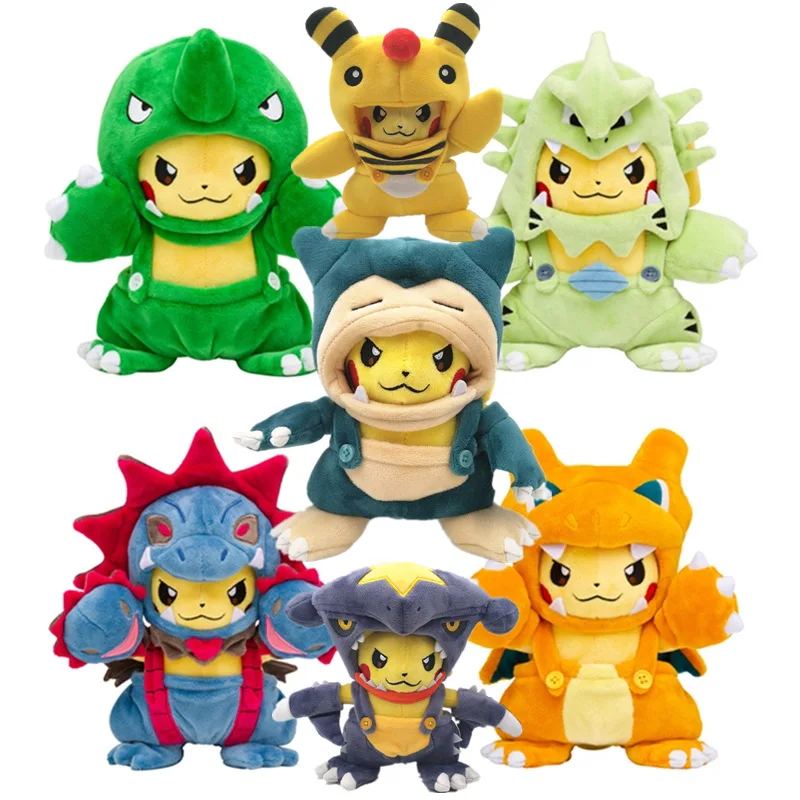 18cm Pocket Animals Pikachu Cosplay Snorlax Charizard Garchomp Plush Stuffed Dolls with Cloak Cos Pikachu Kids Gift Toy
18cm Pocket Animals Pikachu Cosplay Snorlax Charizard Garchomp Plush Stuffed Dolls with Cloak Cos Pikachu Kids Gift Toy
