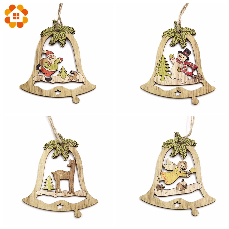 4PCS Creative Bell Wooden Pendants Ornaments DIY Craft Christmas Tree Ornament Wood Craft Kids Gift Christmas Party Decorations
4PCS Creative Bell Wooden Pendants Ornaments DIY Craft Christmas Tree Ornament Wood Craft Kids Gift Christmas Party Decorations