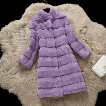 Top quality wave cut natural rabbit fur winter coats women stand collar long slim thickening warm real fur coat outerwear
Top quality wave cut natural rabbit fur winter coats women stand collar long slim thickening warm real fur coat outerwear