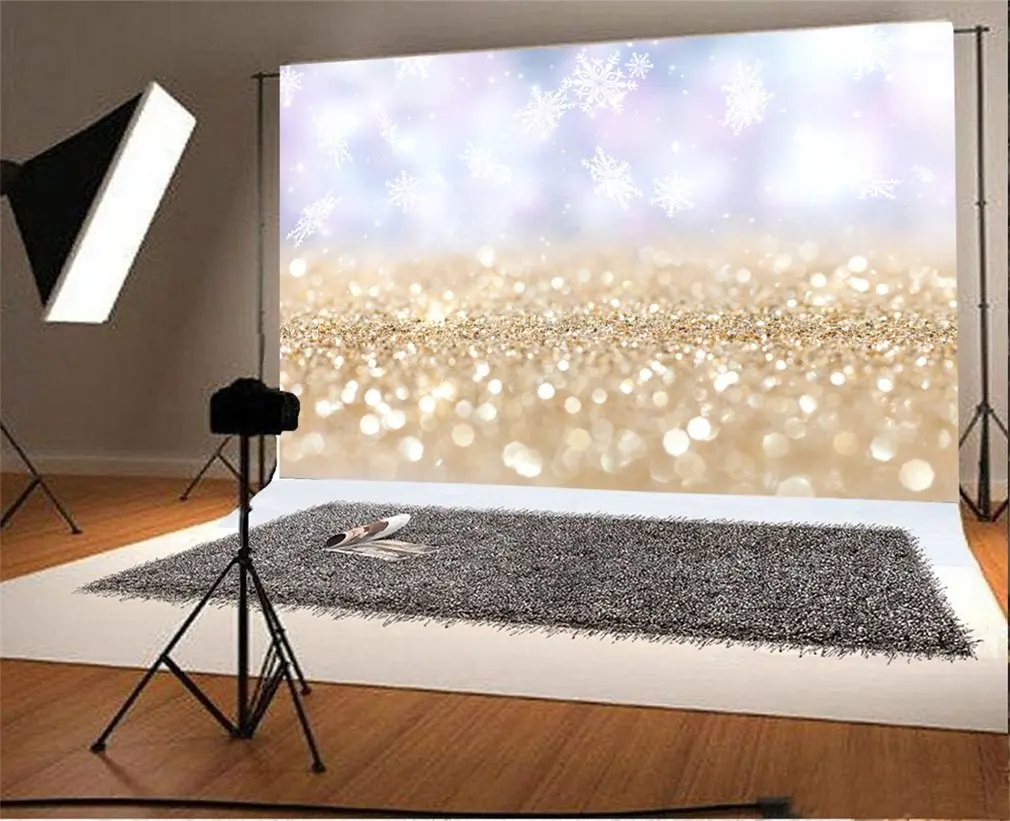 Photography Backdrop Merry Christmas Snowflake Metallic Glasses Effect Champagne Gold Glitter Sparkle Photo Background
Photography Backdrop Merry Christmas Snowflake Metallic Glasses Effect Champagne Gold Glitter Sparkle Photo Background