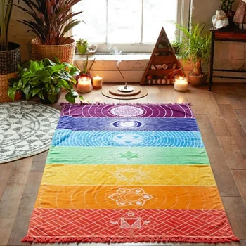1Pc Rainbow Polyester Fiber Yoga Mat Beach Mat Tapestry Window Curtain Boho Hanging Decorate Economic Convenient Beautiful
1Pc Rainbow Polyester Fiber Yoga Mat Beach Mat Tapestry Window Curtain Boho Hanging Decorate Economic Convenient Beautiful