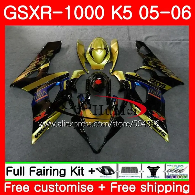 Bodywork For SUZUKI GSX-R1000 K5 GSXR1000 05 06 Body Golden black 37HS15 GSXR-1000 GSXR 1000 05 06 GSX R1000 2005 2006 Fairing
Bodywork For SUZUKI GSX-R1000 K5 GSXR1000 05 06 Body Golden black 37HS15 GSXR-1000 GSXR 1000 05 06 GSX R1000 2005 2006 Fairing