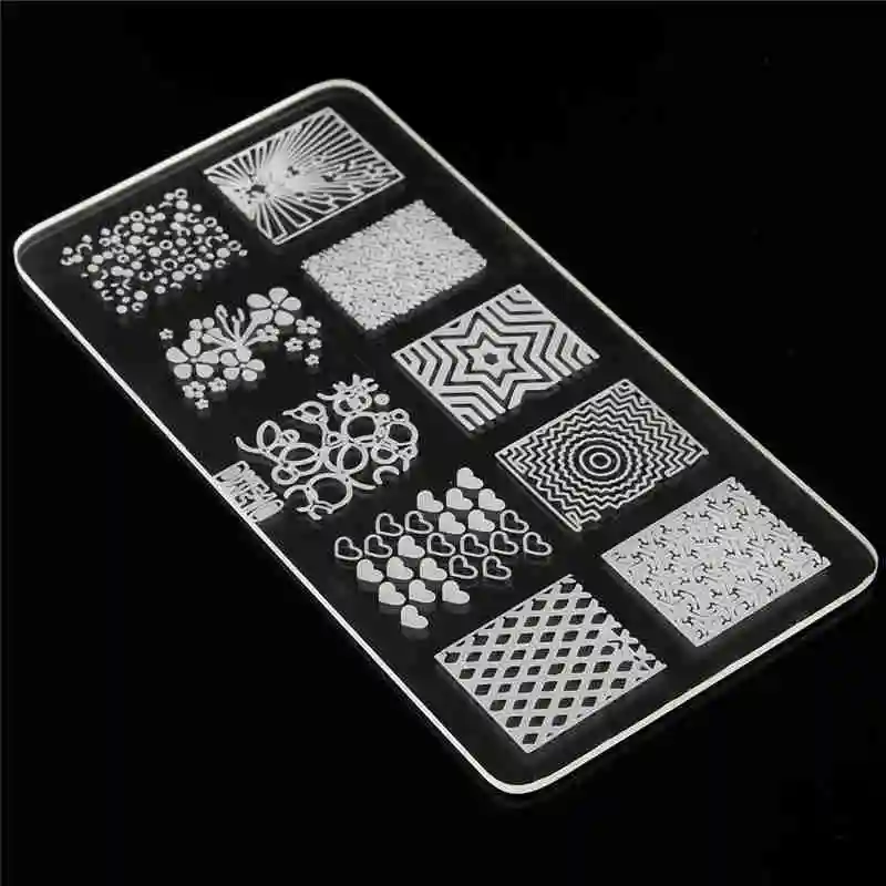 Random Style Acrylic Nail Art Templates Image Stamp Stamping Plate DIY Manicure Printing Design Polish Accessory Tools
Random Style Acrylic Nail Art Templates Image Stamp Stamping Plate DIY Manicure Printing Design Polish Accessory Tools