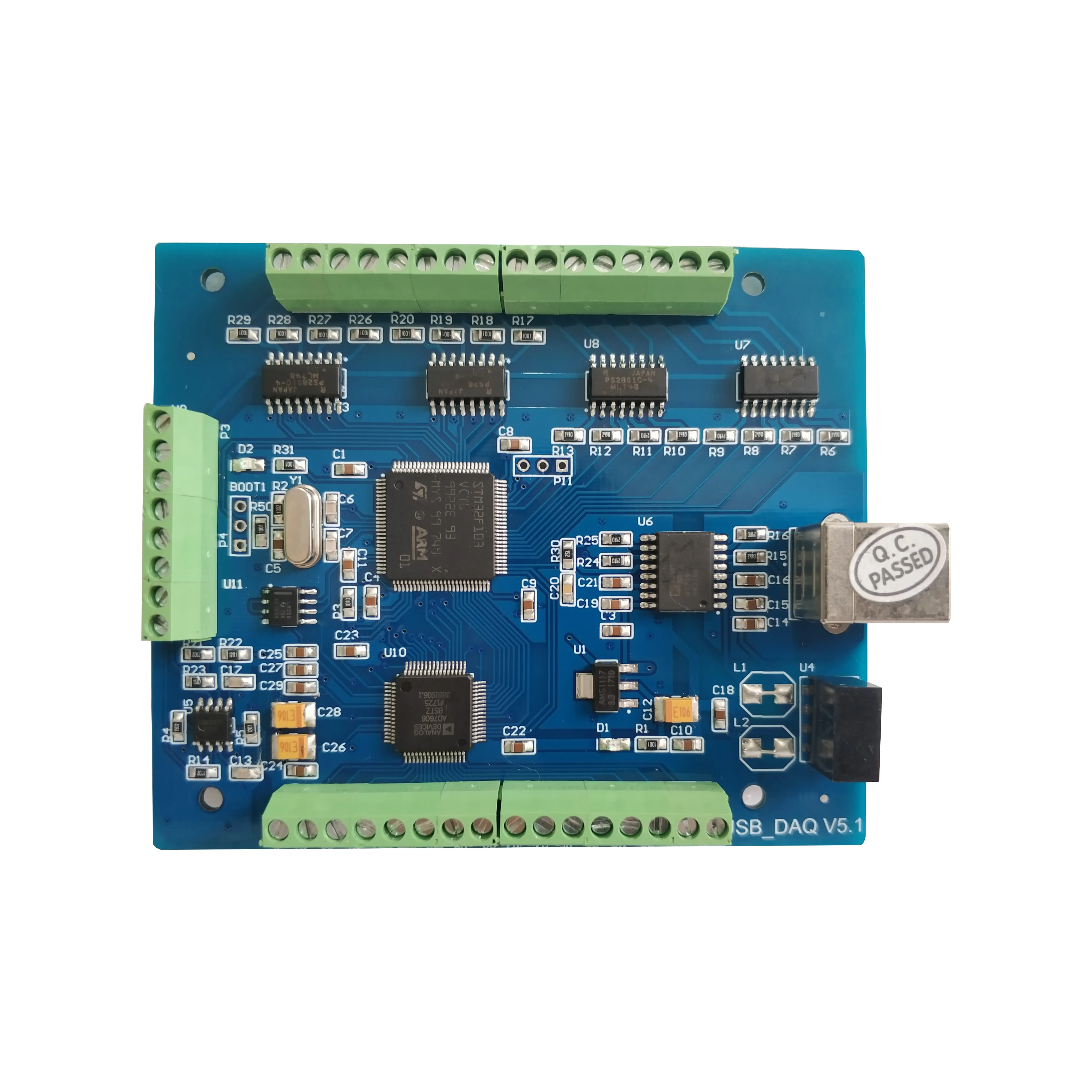 16 Bit 8 Way 40K Synchronous Isolation USB Multi-function Data Acquisition Card - Power Measurement
16 Bit 8 Way 40K Synchronous Isolation USB Multi-function Data Acquisition Card - Power Measurement