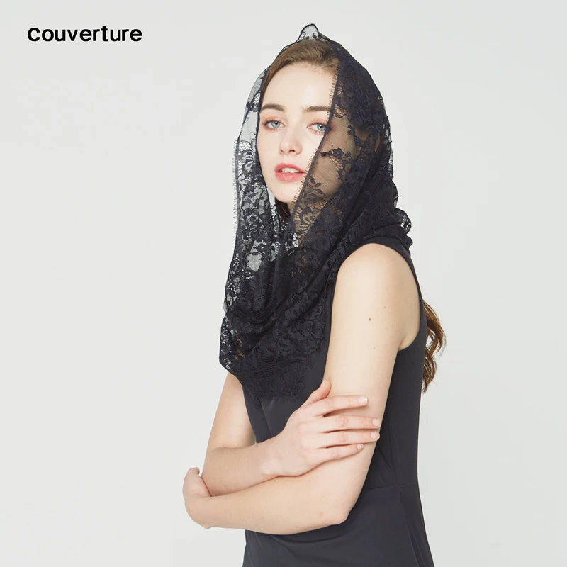 White black Lace design fashion women Neck Rings scarf Traditional Mantilla for Church Headcovering HeadWrap
White black Lace design fashion women Neck Rings scarf Traditional Mantilla for Church Headcovering HeadWrap