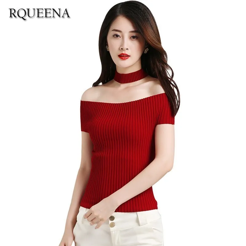 Woman Tshirt Top Off Shoulder T-Shirt Women Summer 2018 Fashion Short Sleeve Red T Shirt Women Knitted Tshirt
Woman Tshirt Top Off Shoulder T-Shirt Women Summer 2018 Fashion Short Sleeve Red T Shirt Women Knitted Tshirt