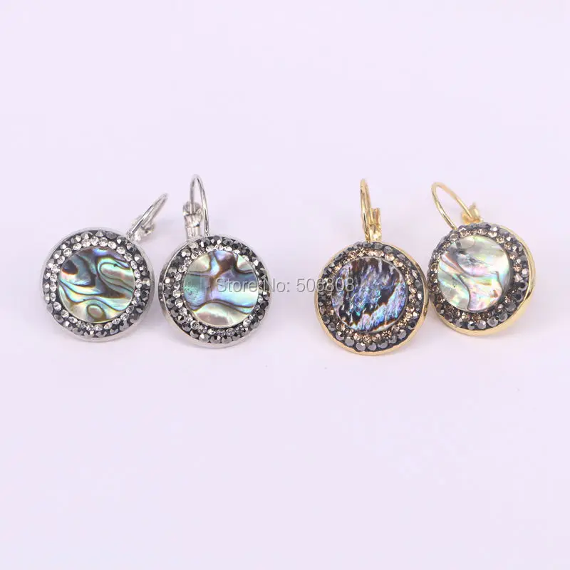 ZYZ-E6394 10pairs Dark Silver / Gold color Abalone Shell Earrings, Crystal Zircon Rainbow Shell Earrings
ZYZ-E6394 10pairs Dark Silver / Gold color Abalone Shell Earrings, Crystal Zircon Rainbow Shell Earrings
