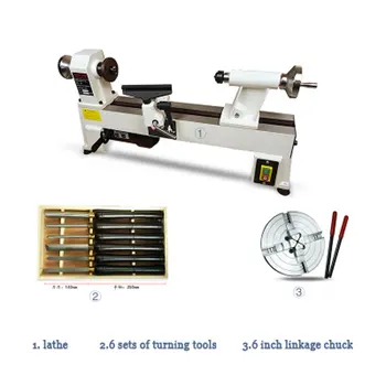 220v 550W Household Wood Lathe DIY Wood Buddha Beads Wooden Bowl Tool Woodworking Lathe Machine with Turning Tool 6-Inch Chuck
220v 550W Household Wood Lathe DIY Wood Buddha Beads Wooden Bowl Tool Woodworking Lathe Machine with Turning Tool 6-Inch Chuck