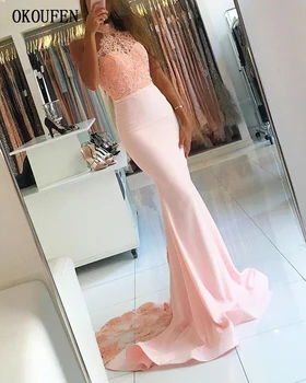 2019 Prom Dresses Mermaid Pink Halter Beads Appliqued Train Special Occasion Party Gowns vestidos de fiesta largos Custom Make
2019 Prom Dresses Mermaid Pink Halter Beads Appliqued Train Special Occasion Party Gowns vestidos de fiesta largos Custom Make