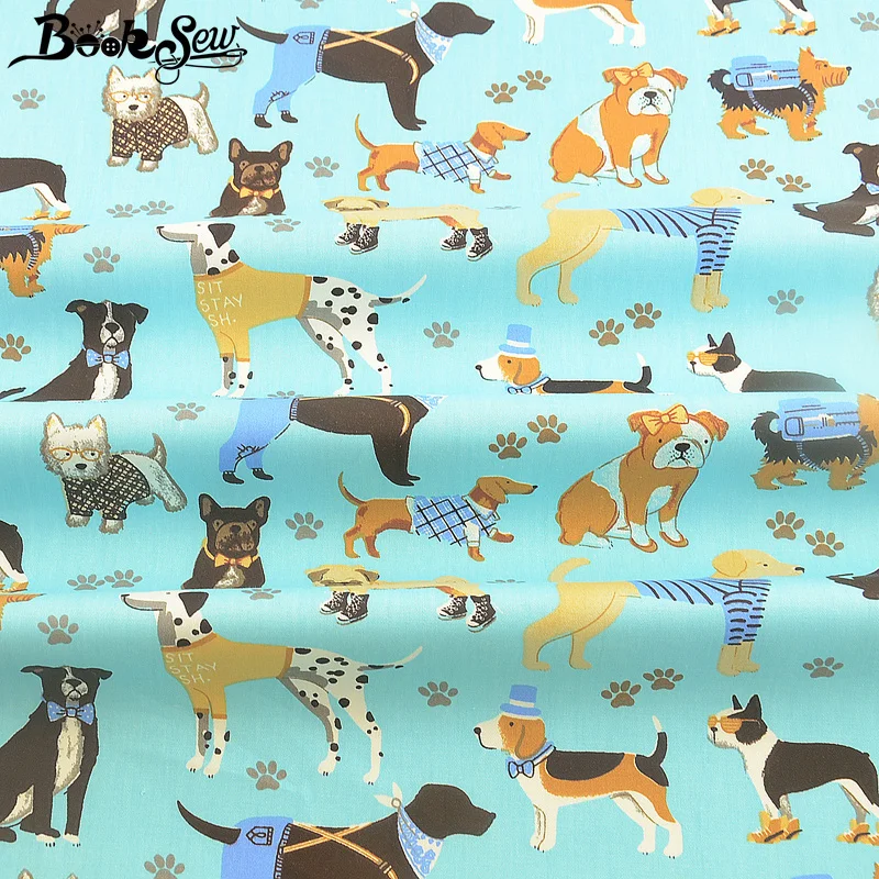 Booksew Blue Tissu Tecido Material Printed Pet Dogs Style Quilting Twill DIY 100% Cotton Sewing Fabric Dye Tela Scrapbooking 
Booksew Blue Tissu Tecido Material Printed Pet Dogs Style Quilting Twill DIY 100% Cotton Sewing Fabric Dye Tela Scrapbooking