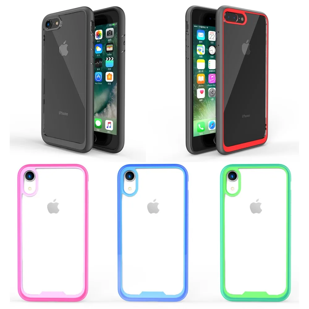 Dual Color Clear Hard Back Matte Frame Case For iphone 7 8 Plus 6 6S XR X Xs Max Hybrid PC TPU Anti-knock Protective Cases Coque
Dual Color Clear Hard Back Matte Frame Case For iphone 7 8 Plus 6 6S XR X Xs Max Hybrid PC TPU Anti-knock Protective Cases Coque