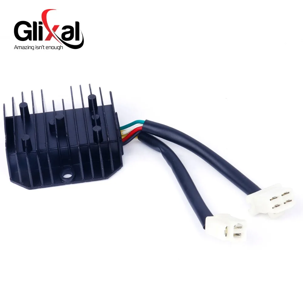 Glixal Voltage Regulator Rectifier GY6 125cc 150cc 152QMI 15QMJ Scooter Moped ATV Quad (2 PLUG, 7 WIRE)
Glixal Voltage Regulator Rectifier GY6 125cc 150cc 152QMI 15QMJ Scooter Moped ATV Quad (2 PLUG, 7 WIRE)