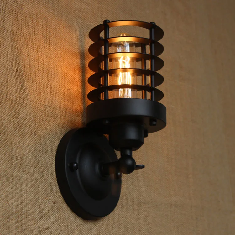 American industry lampshade wall lamps Retro Vintage lamp-chimney Edison Light Bulb Fixture Cage
American industry lampshade wall lamps Retro Vintage lamp-chimney Edison Light Bulb Fixture Cage