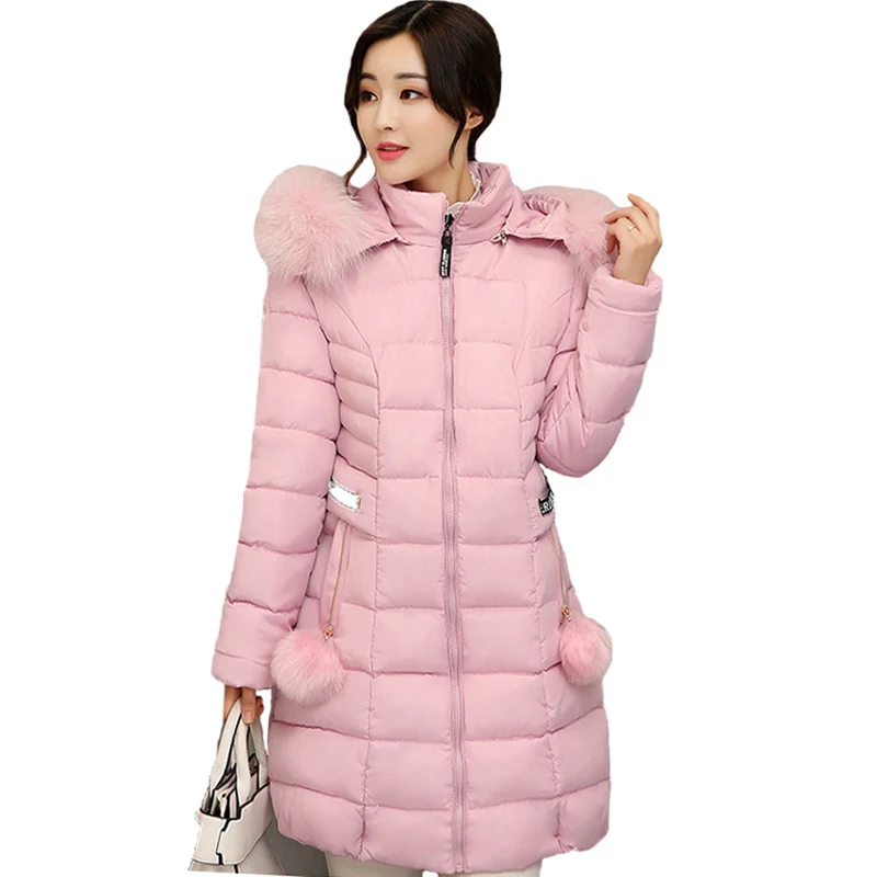 2019 Women winter jacket solid big size 3XL feminino fur collar hooded female Long warm thicken coat
2019 Women winter jacket solid big size 3XL feminino fur collar hooded female Long warm thicken coat