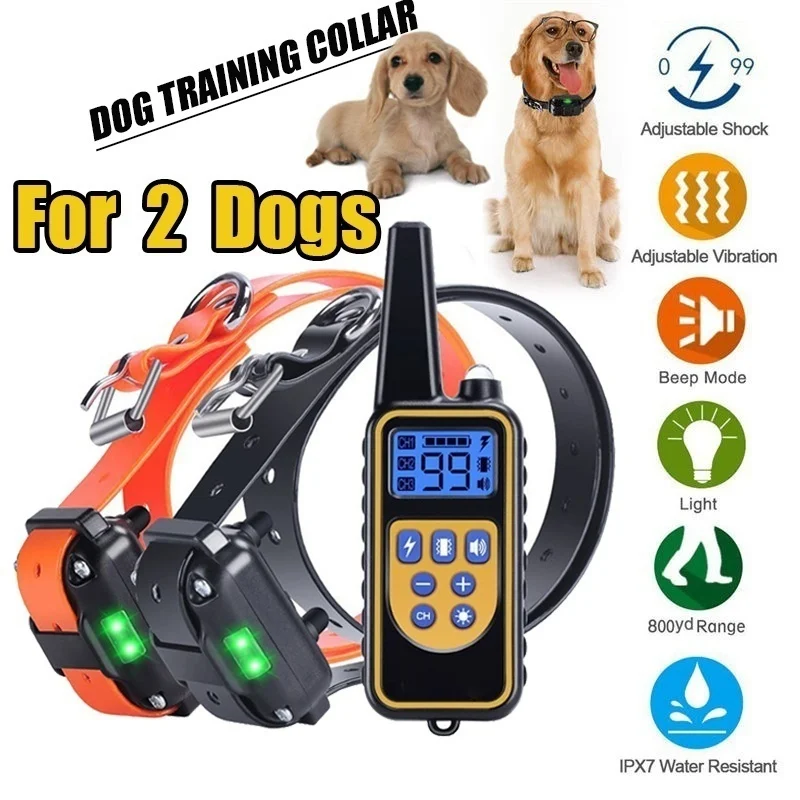 Remote Dog Training Collar Rechargeable and Rainproof 800M LCD Electric Pet Dog Shock Collar with Beep Vibration and Shock Elect
Remote Dog Training Collar Rechargeable and Rainproof 800M LCD Electric Pet Dog Shock Collar with Beep Vibration and Shock Elect
