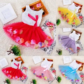 Summer Baby Girls Dress Kids Colorful Petal Princess Dress Party Tutu Lace Bow Vest Tulle Dresses
Summer Baby Girls Dress Kids Colorful Petal Princess Dress Party Tutu Lace Bow Vest Tulle Dresses