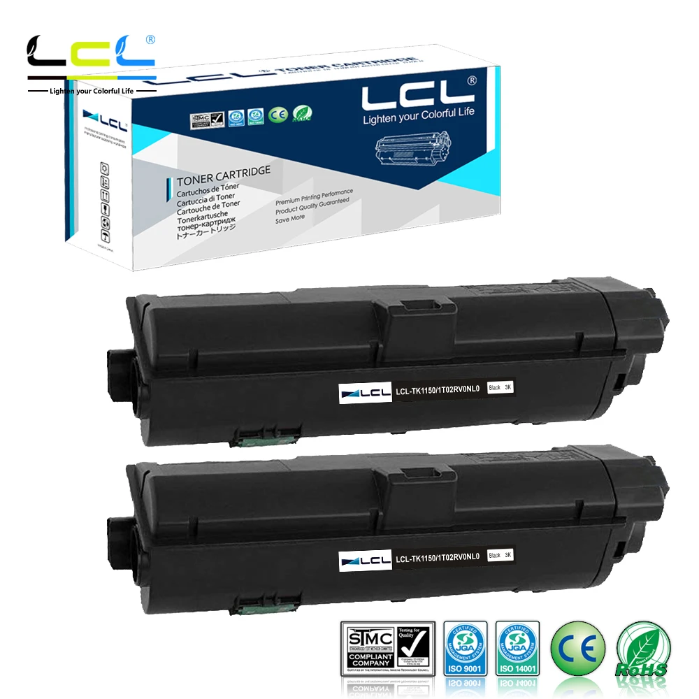 LCL TK1150 TK-1150 1T02RV0NL0 (2-Pack Black) Toner Cartridge Compatible for Kyocera ECOSYS P2235dw Kyocera ECOSYS M2635dw
LCL TK1150 TK-1150 1T02RV0NL0 (2-Pack Black) Toner Cartridge Compatible for Kyocera ECOSYS P2235dw Kyocera ECOSYS M2635dw