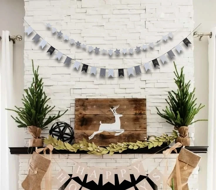 Christmas Banner Stars/Trees,/Swallow/Tails Symbols/ Mini Bunting Garland Christmas Tree Decor
Christmas Banner Stars/Trees,/Swallow/Tails Symbols/ Mini Bunting Garland Christmas Tree Decor