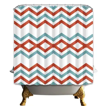 Red and blue stripes 69X70 inches Mildew Resistant Polyester Fabric Shower Curtain Set
Red and blue stripes 69X70 inches Mildew Resistant Polyester Fabric Shower Curtain Set