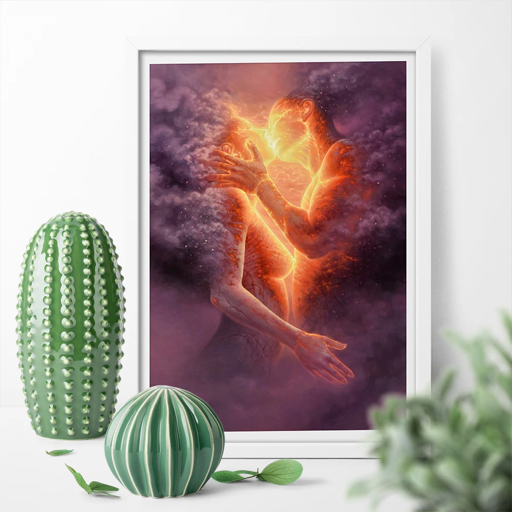 Canvas Painting Abstract Flame Fire Lovers Affectionate kiss Art Print Wall Art Print Poster Home Decor Picture Print No Frame
Canvas Painting Abstract Flame Fire Lovers Affectionate kiss Art Print Wall Art Print Poster Home Decor Picture Print No Frame