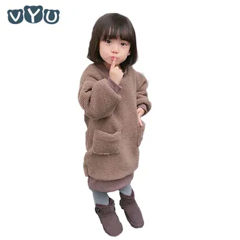 2018 Autumn Winter Fashion Wool Kids Girls Dress Thicken Faux Fur Long Sleeved O Neck Dress Children Kids Girls Outwear
2018 Autumn Winter Fashion Wool Kids Girls Dress Thicken Faux Fur Long Sleeved O Neck Dress Children Kids Girls Outwear
