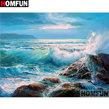 HOMFUN Full Square/Round Drill 5D DIY Diamond Painting "Sea scenery" 3D Embroidery Cross Stitch 5D Home Decor Gift A17395
HOMFUN Full Square/Round Drill 5D DIY Diamond Painting "Sea scenery" 3D Embroidery Cross Stitch 5D Home Decor Gift A17395