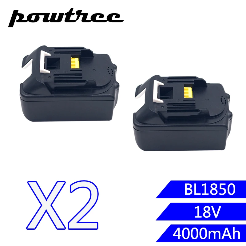 2PACKS 18V 4000mah Li-ion BL1850 Rechargeable Battery for Makita BL1840 BL1830 LXT-400 194204-5 194205-3 194309-1 194230-4
2PACKS 18V 4000mah Li-ion BL1850 Rechargeable Battery for Makita BL1840 BL1830 LXT-400 194204-5 194205-3 194309-1 194230-4