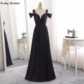 Ruby Bridal Vestido De Festa Long Evening Dresses Navy Blue Chiffon Pleats Luxury A-line Cheap Straps Party Prom Gown P127
Ruby Bridal Vestido De Festa Long Evening Dresses Navy Blue Chiffon Pleats Luxury A-line Cheap Straps Party Prom Gown P127