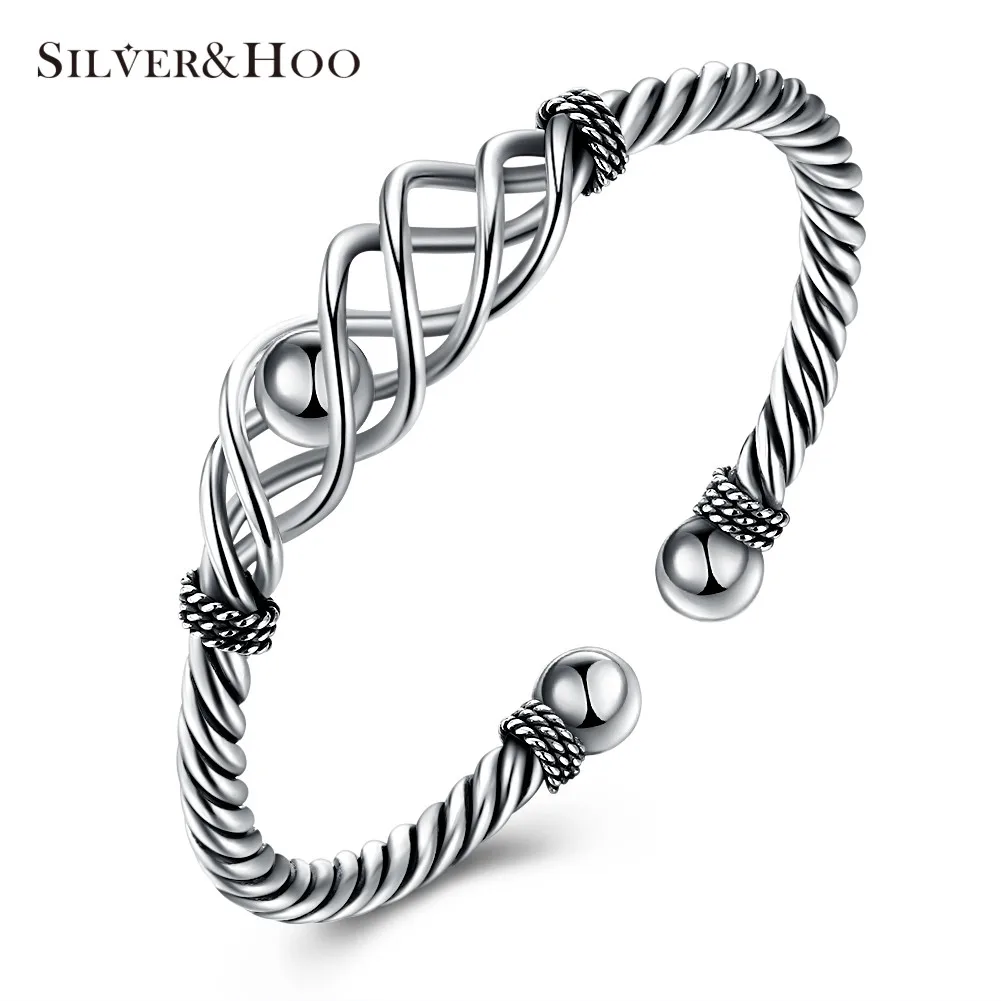 INALIS 999 Sterling Silver Twisted Bangles Simple Style Cuff Bracelets for Women Opennable Charm Fine Jewelry Gift Adjustable
INALIS 999 Sterling Silver Twisted Bangles Simple Style Cuff Bracelets for Women Opennable Charm Fine Jewelry Gift Adjustable