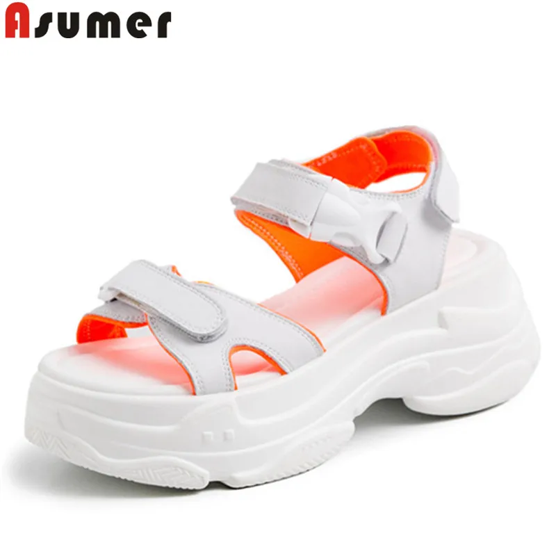 ASUMER 2019 hot sale new summer sandals casual genuine leather shoes comfortable flat platform sandals women sneakers
ASUMER 2019 hot sale new summer sandals casual genuine leather shoes comfortable flat platform sandals women sneakers