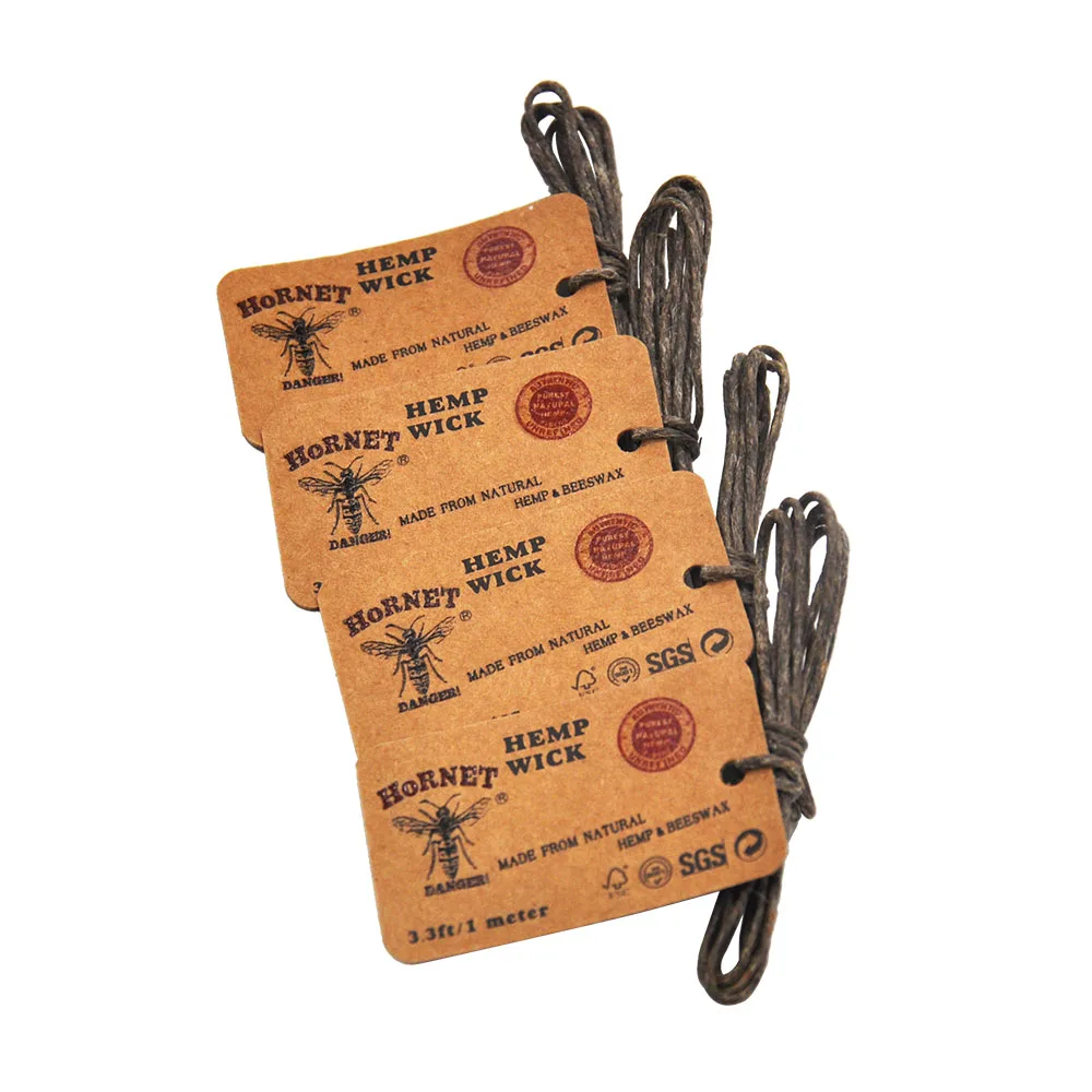 HORNET Brand 60 Bundles/Box Wax Rope Made of Hemp and BeesWax Quick Lighting Wick Waxed Thread Cotton Cord Auxiliary Combustion
HORNET Brand 60 Bundles/Box Wax Rope Made of Hemp and BeesWax Quick Lighting Wick Waxed Thread Cotton Cord Auxiliary Combustion