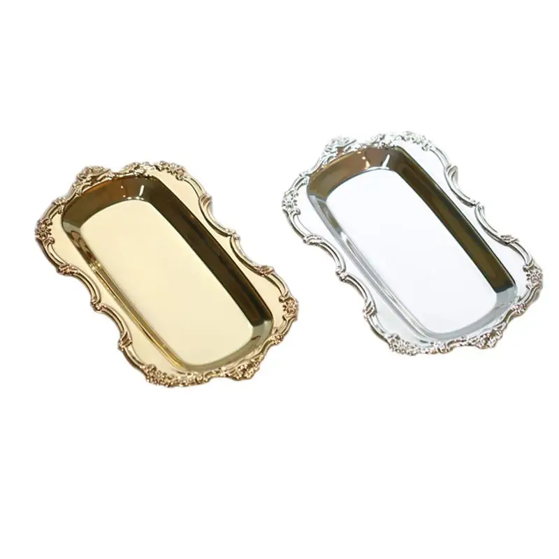 Rectangle Towel Snacks Tray Cake Dish Fruit Dessert Plate Decorative Tableware for Wedding Party Home (Golden & Silver)
Rectangle Towel Snacks Tray Cake Dish Fruit Dessert Plate Decorative Tableware for Wedding Party Home (Golden & Silver)
