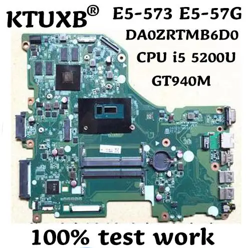 KTUXB DA0ZRTMB6D0 motherboard for ACER E5-573 E5-573G notebook motherboard CPU i5 5200U GT920M/940M 2G DDR3 100% test work
KTUXB DA0ZRTMB6D0 motherboard for ACER E5-573 E5-573G notebook motherboard CPU i5 5200U GT920M/940M 2G DDR3 100% test work