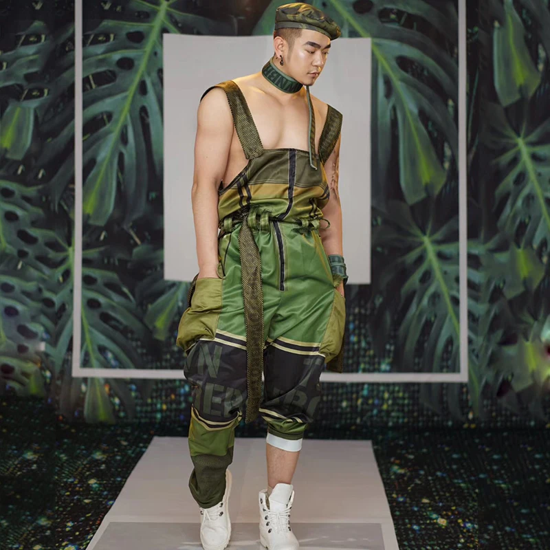 Stage Costumes For Singers Men Green Tooling Jumpsuit Birthday Outfits Male Nightclub Dj Hip Hop Rave Clothes Show Wear DT1171
Stage Costumes For Singers Men Green Tooling Jumpsuit Birthday Outfits Male Nightclub Dj Hip Hop Rave Clothes Show Wear DT1171