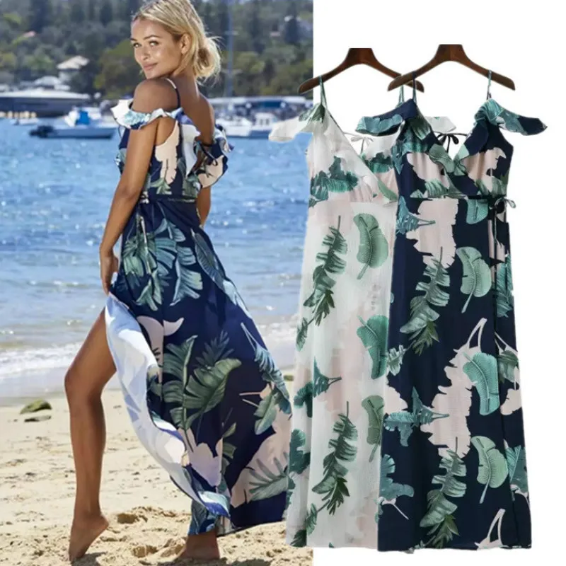 2018 Summer Print Bandage Split Summer Dress Fashion Spaghetti Strap V-neck Robe Femme Beach Dress Sexy Chiffon Vestidos Verano
2018 Summer Print Bandage Split Summer Dress Fashion Spaghetti Strap V-neck Robe Femme Beach Dress Sexy Chiffon Vestidos Verano