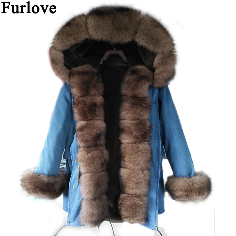 New Real Fur Long Fox Fur Coat Hooded Denim Jacket Outwear Thick Parkas Women Winter 2017 Natural Real Fox Fur Collar Coats
New Real Fur Long Fox Fur Coat Hooded Denim Jacket Outwear Thick Parkas Women Winter 2017 Natural Real Fox Fur Collar Coats