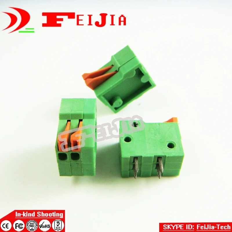 20PCS/Lot 141R-2.54-2P 2Pin PCB Spring Terminal Block ROHS connector Pitch 2.54mm Free shipping
20PCS/Lot 141R-2.54-2P 2Pin PCB Spring Terminal Block ROHS connector Pitch 2.54mm Free shipping