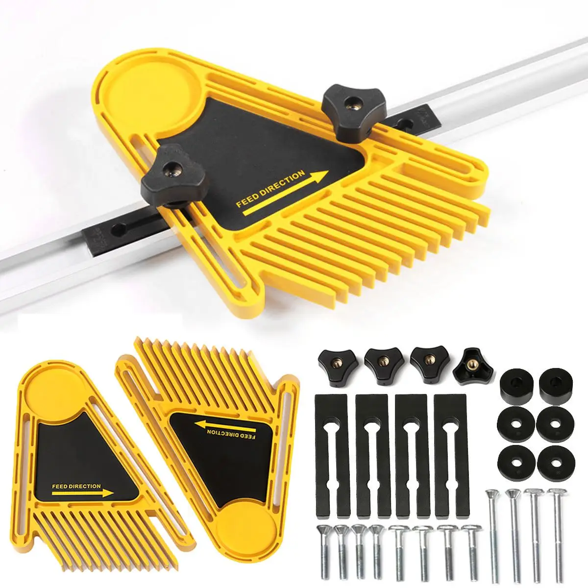 Newest 1 Pair of Multi-purpose Double Featherboards Feather Loc Board for Table Saws Router & Tables Fences Tools Miter Gauge
Newest 1 Pair of Multi-purpose Double Featherboards Feather Loc Board for Table Saws Router & Tables Fences Tools Miter Gauge