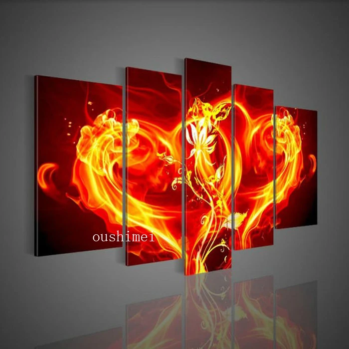 Handpainted 5 Piece Red Flame Modern Abstract Love Model Picture Oil Paintings Canvas Heart For Living Room Home Decoration
Handpainted 5 Piece Red Flame Modern Abstract Love Model Picture Oil Paintings Canvas Heart For Living Room Home Decoration