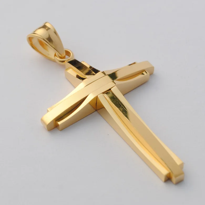 Fashion Men Women Punk Cross Pendants Silver Gold Black Titanium( Steel Double Layers Jesus Cross Pendants Necklaces Jewelry
Fashion Men Women Punk Cross Pendants Silver Gold Black Titanium( Steel Double Layers Jesus Cross Pendants Necklaces Jewelry