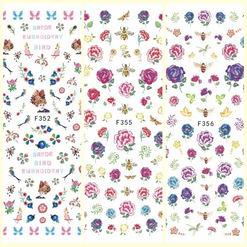 1 Sheet Beautiful Blooming Wild Flowers Bee Butterfly Insects Birds Designs Adhesive Nail Art Stickers Decals DIY Tips F351-360#
1 Sheet Beautiful Blooming Wild Flowers Bee Butterfly Insects Birds Designs Adhesive Nail Art Stickers Decals DIY Tips F351-360#