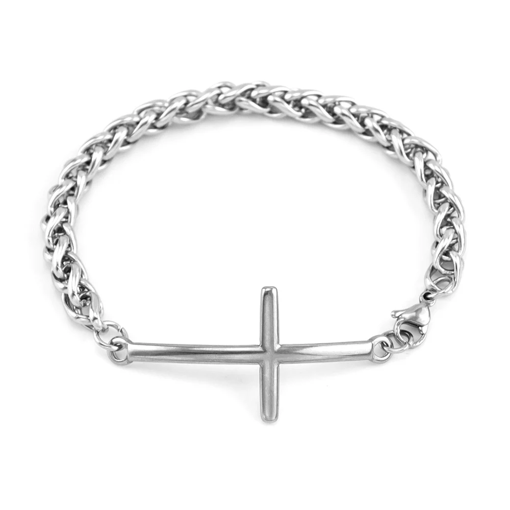 Simsimi Cross charm bracelets 4/5/6mm Link Braided pulseira masculina Stainless Steel Bracelet bangle men gift 1pcs
Simsimi Cross charm bracelets 4/5/6mm Link Braided pulseira masculina Stainless Steel Bracelet bangle men gift 1pcs