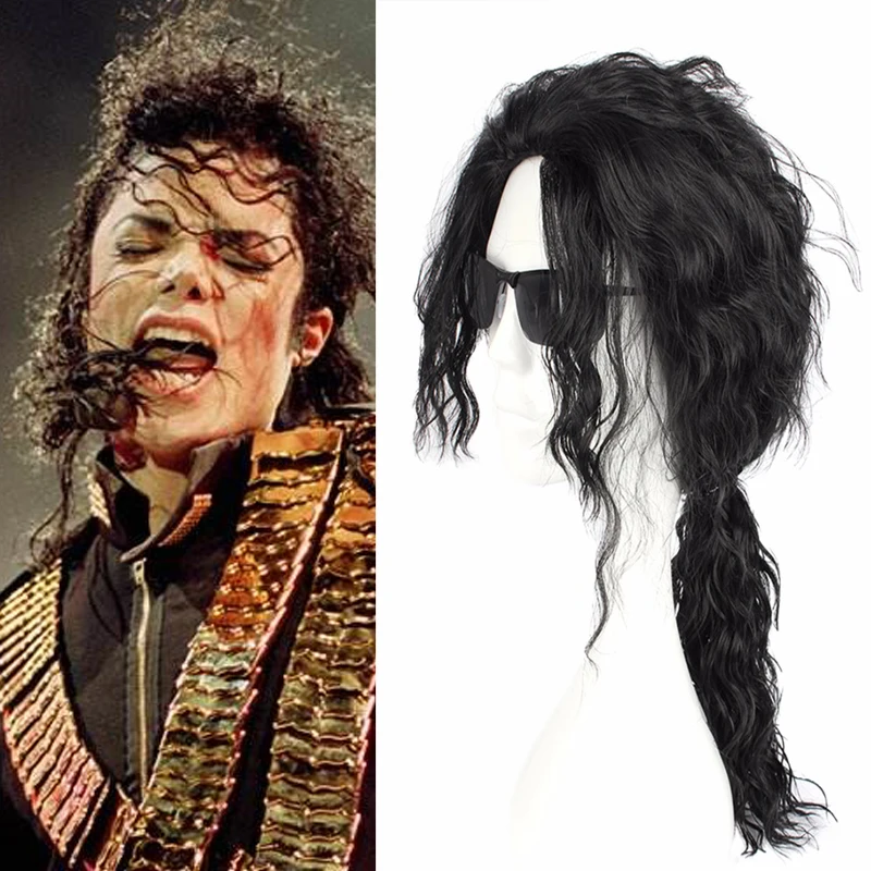 Michael Jackson COS hairs Male King MJ Black Fashion Handsome Curly Cosplay Hairwear Halloween and Christmas for Men and Women
Michael Jackson COS hairs Male King MJ Black Fashion Handsome Curly Cosplay Hairwear Halloween and Christmas for Men and Women